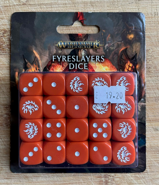 Age of Sigmar Fyreslayers dice